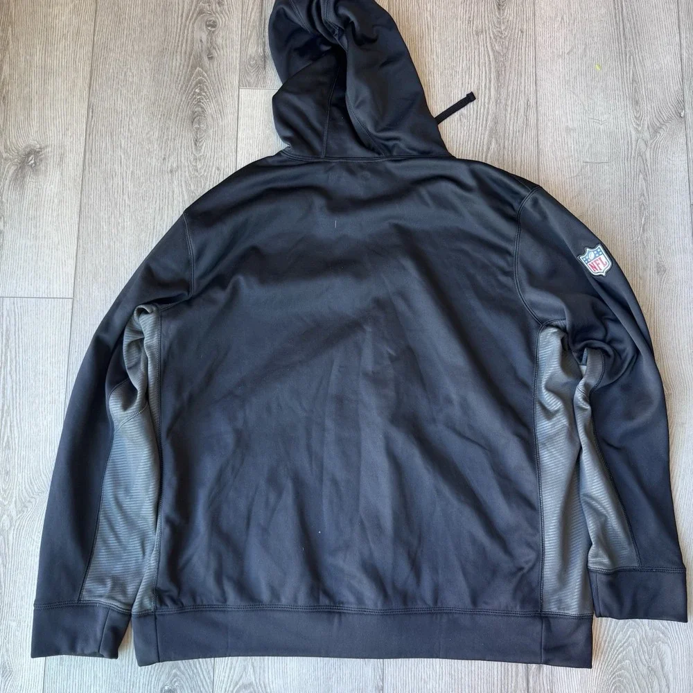 Nike Oakland Raiders Therma Fit Team Issued Hoodie XL On Field Black Pullover